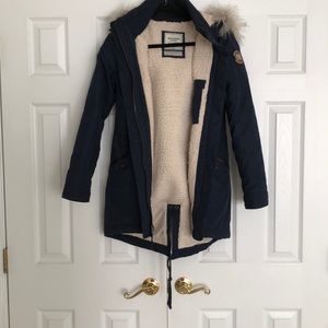 Abercrombie and Fitch Sherpa-lined long coat